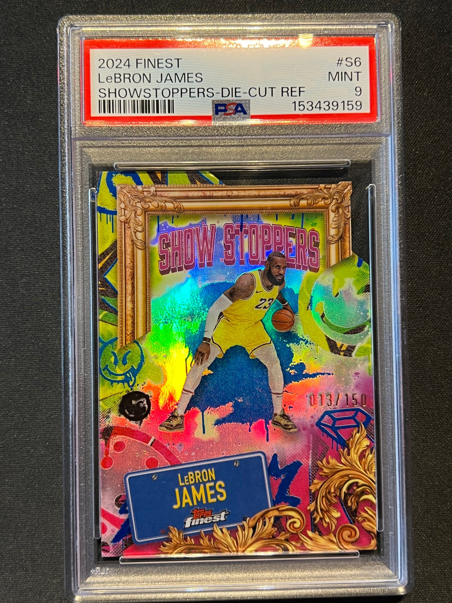 2024-2025 Topps Finest Showstoppers LeBron James Blue Refractor /150 #S-6