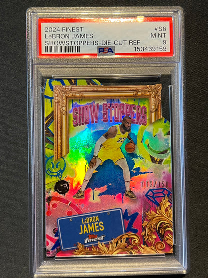 2024-2025 Topps Finest Showstoppers LeBron James Blue Refractor /150 #S-6
