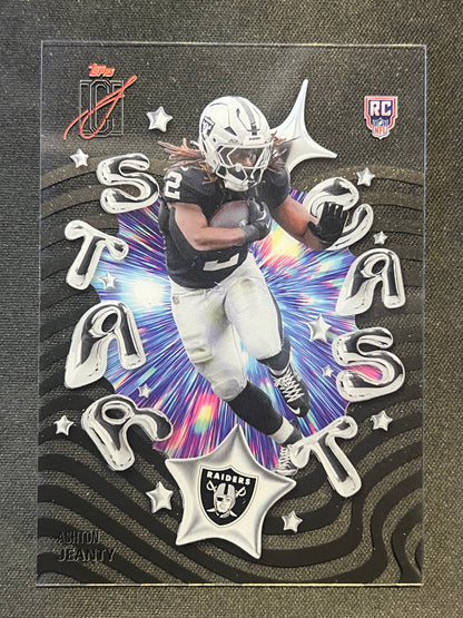 2025 Topps Signature Class Ashton Jeanty RC Rookie Star Cast Acetate SSP #SC-5 Raiders