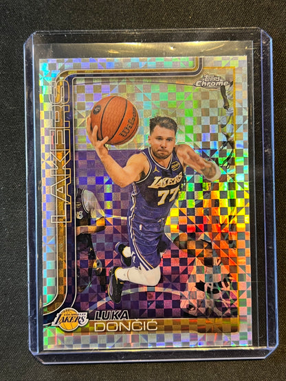 2025-26 Topps Chrome Update Luka Doncic X-Fractor Refractor Lakers #2