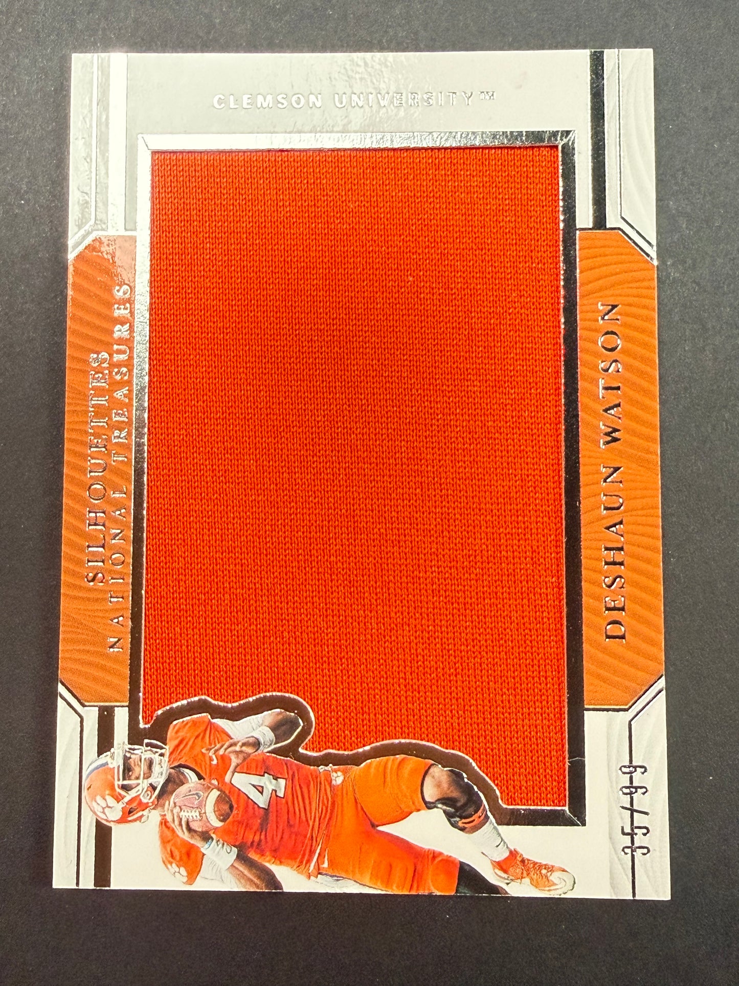 2019 Panini National Treasures Collegiate Silhouettes Deshaun Watson  #7 35/99 (MEM)
