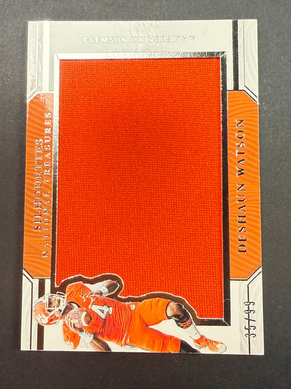 2019 Panini National Treasures Collegiate Silhouettes Deshaun Watson  #7 35/99 (MEM)