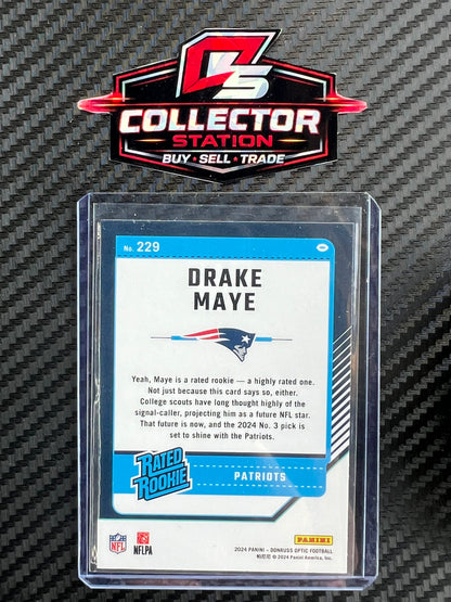 Drake Maye 2024 Panini Donruss Optic Rated Rookie #229