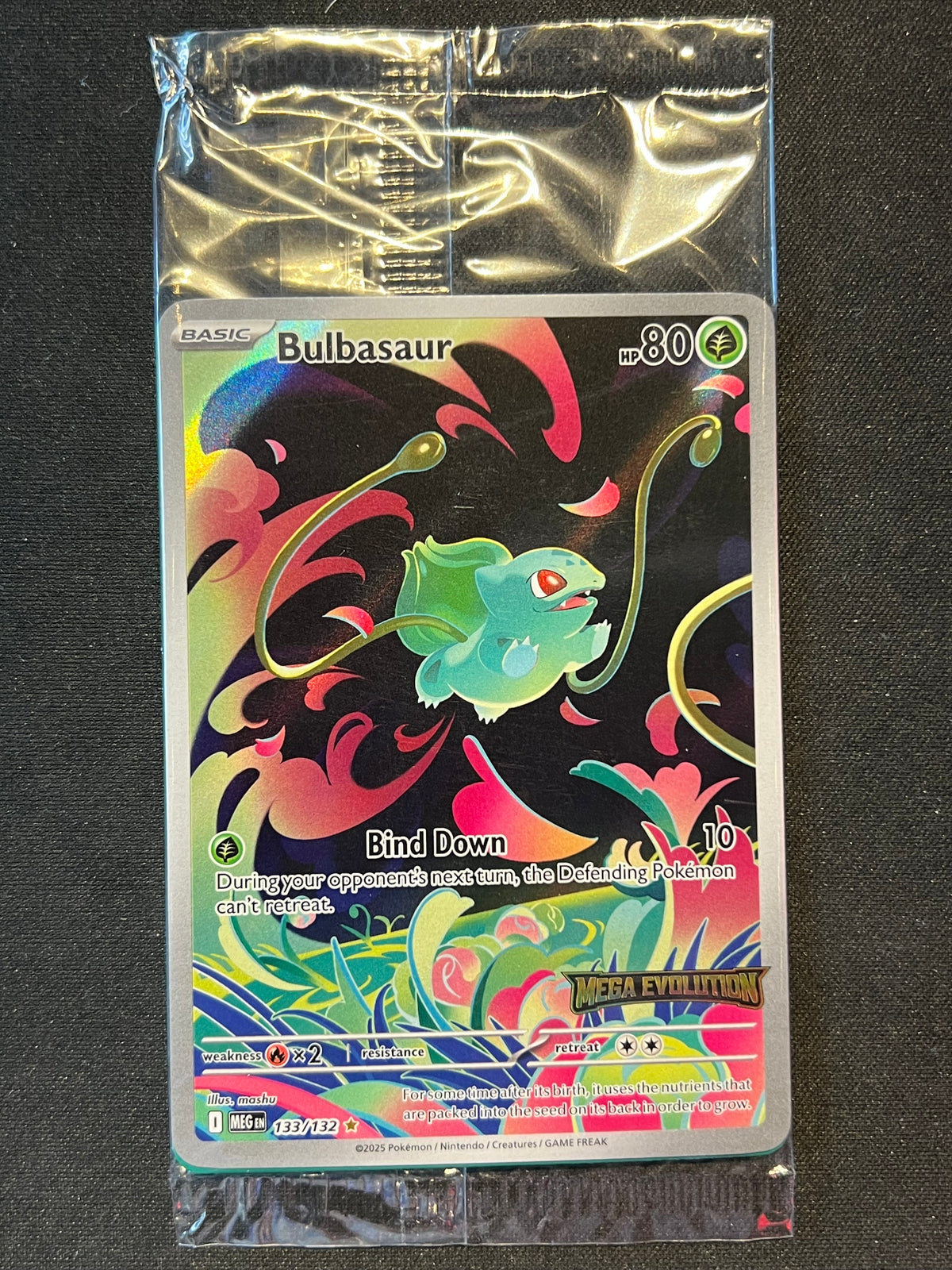 Bulbasaur - 133/132 (Mega Evolution Stamped) NM Pokemon Sealed