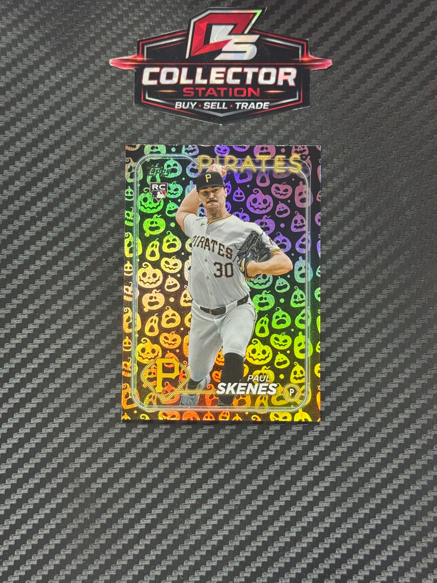 2024 Topps Update Series - Paul Skenes RC - Jack O' Lantern Foil #US100 Pirates