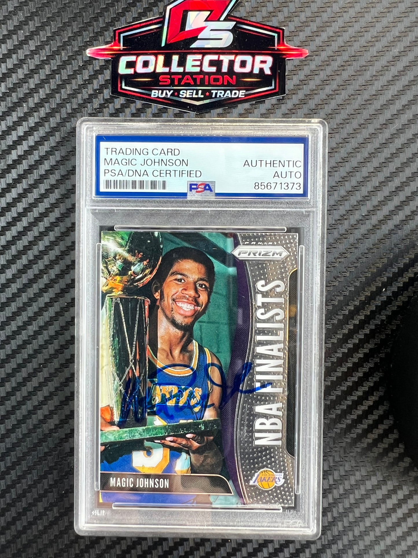 2019-20 Panini Prizm MAGIC JOHNSON Lakers NBA Finalists PSA|DNA Authentic Auto
