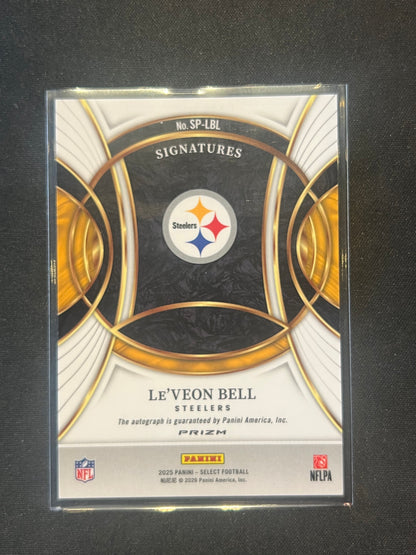2025 Panini Select - Signatures Le'Veon Bell #SP-LBL Silver Prizm
