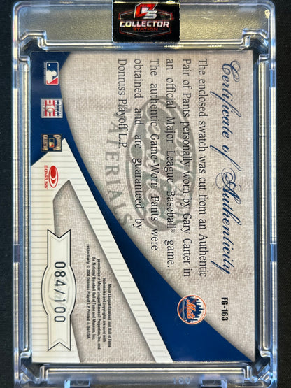 2004 Leaf Certified Materials Fabric of the Game #163 Gary Carter Pants #/100