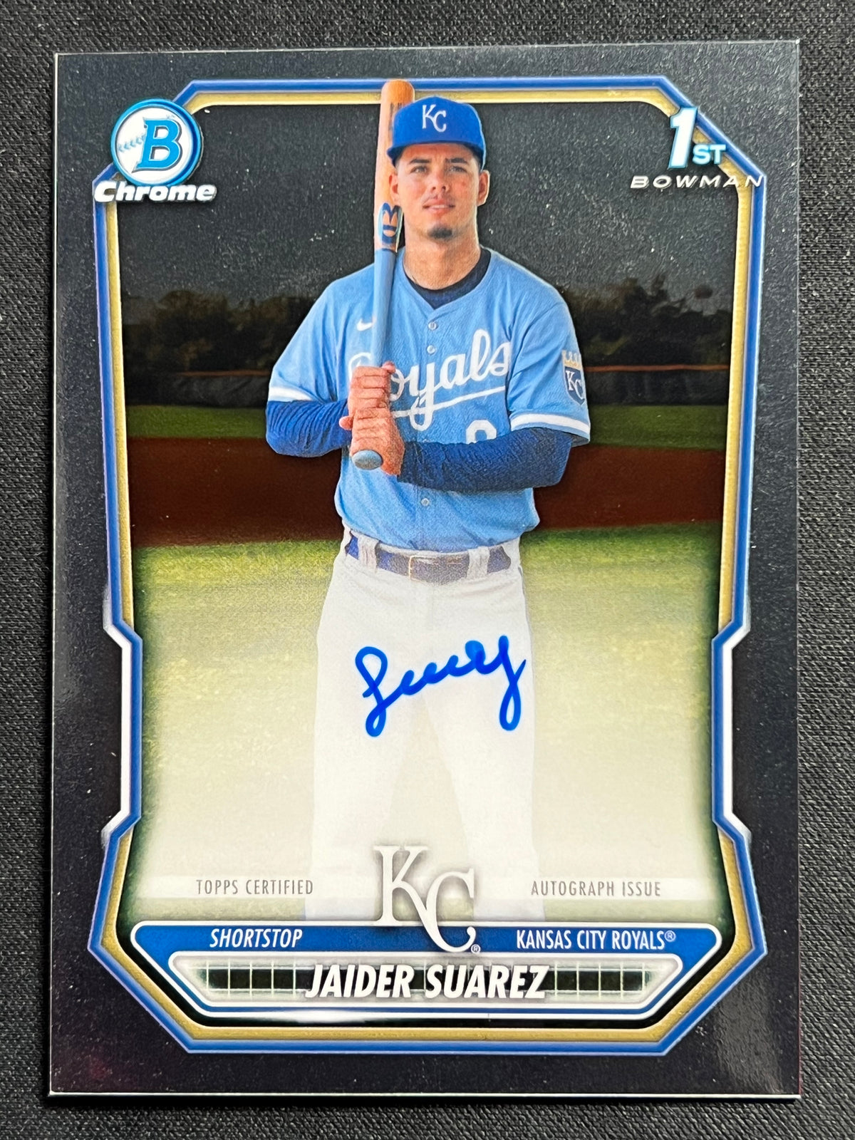 2026 Topps Bowman Chrome Jaider Suarez 1st Bowman Autograph #CPA-JS Royals