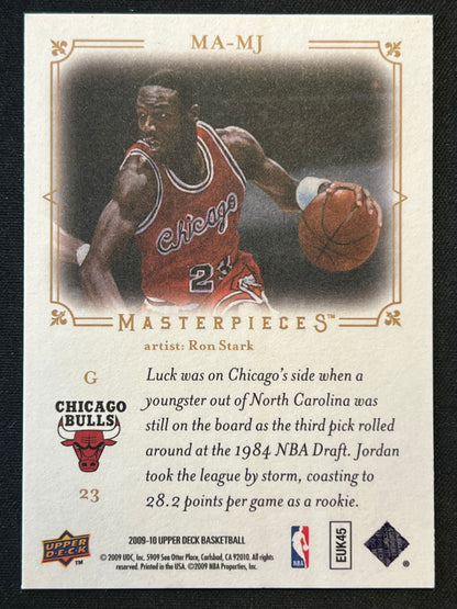 2009-10 Upper Deck Michael Jordan #MA-MJ Masterpieces Chicago Bulls HOF