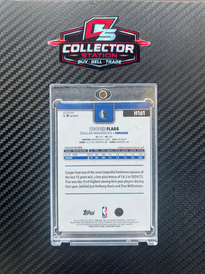 2025-26 Topps Holiday Cooper Flagg #H161 Holiday Metallic Blue Glitter (RC)