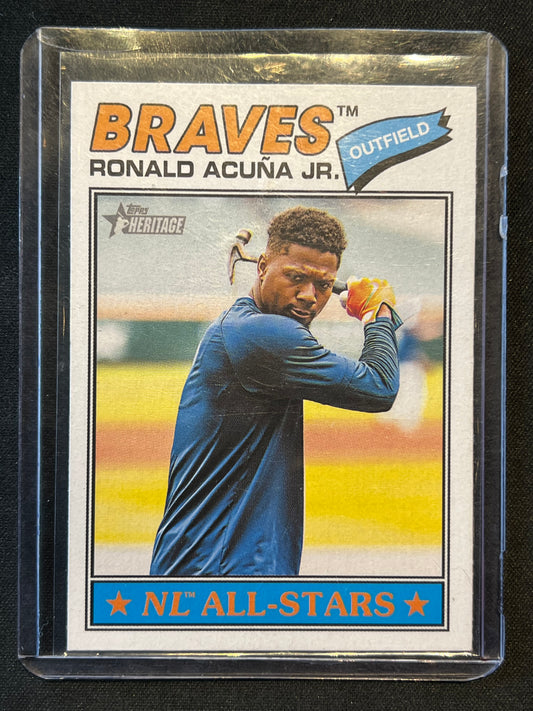 2025 Topps Heritage Image Variation Ronald Acuna Jr.  #55 Braves
