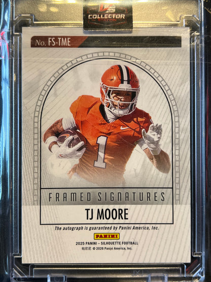 2025 Panini Silhouette #FS-TME T.J. Moore Framed Signatures #/199