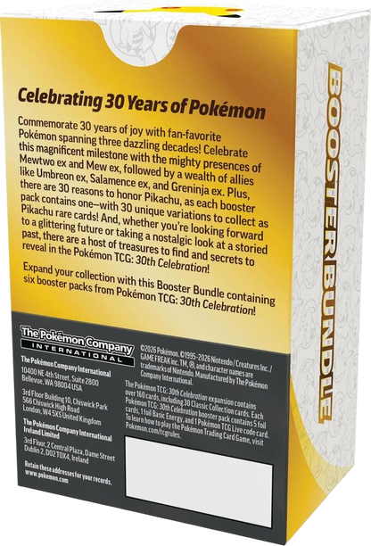 30th Celebration Booster Bundle - ME: 30th Celebration (30C) Pokemon