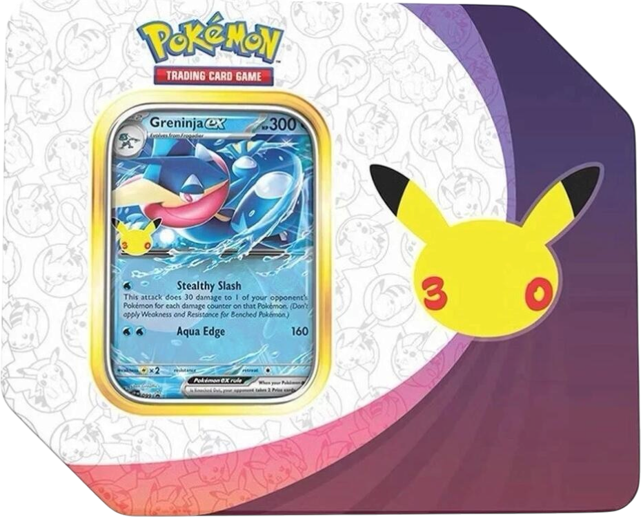 30th Celebration ex Tin [Greninja ex] - ME: 30th Celebration (30C) Pokemon