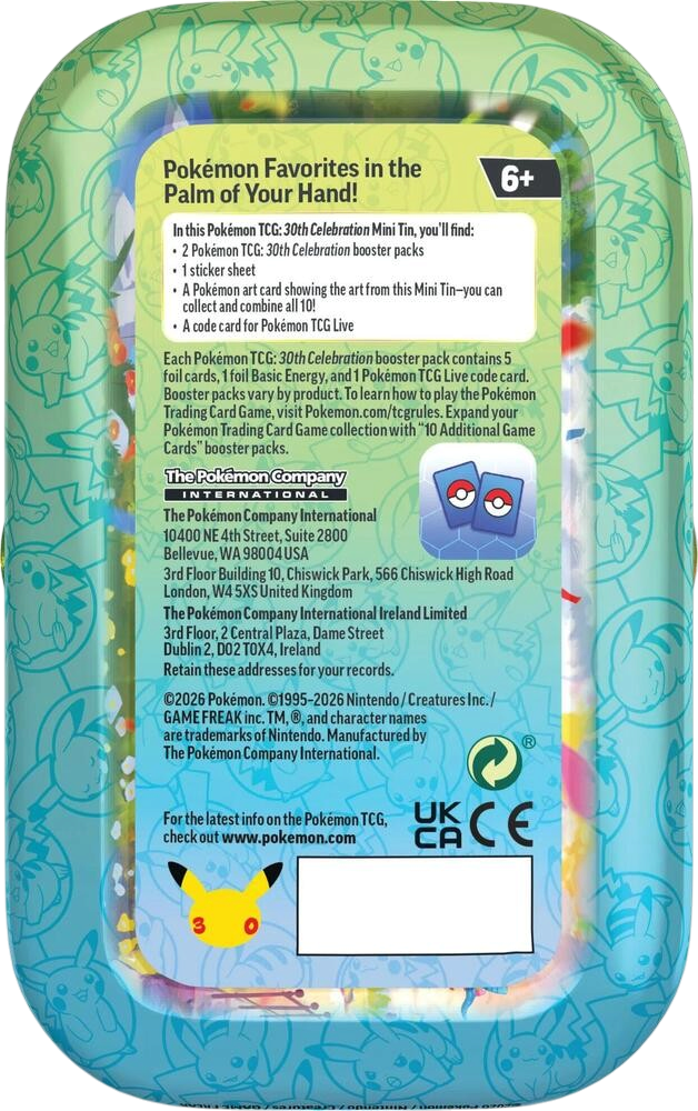 30th Celebration Mini Tin [Assorted] - ME: 30th Celebration (30C) Pokemon