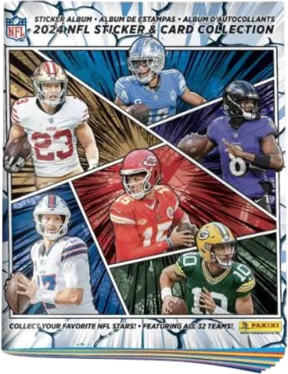 2024 Panini NFL Sticker Collection (5 Sticker + 1 Card Included)
