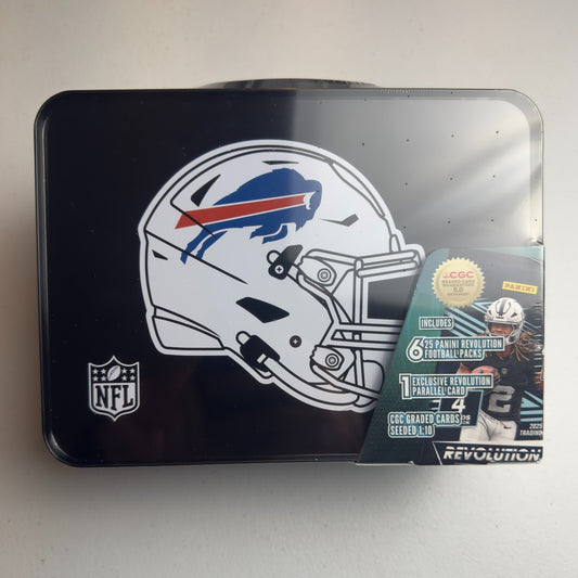 2025 Panini Revolution Josh Allen Lunch Box Tin Factory Seal - 6 Packs