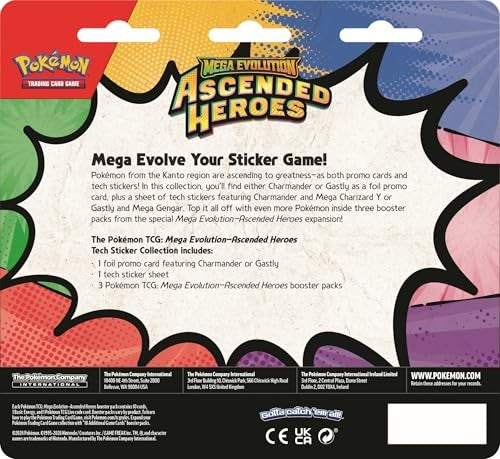 Pokemon Ascended Heroes Tech Sticker - 3 Booster Packs
