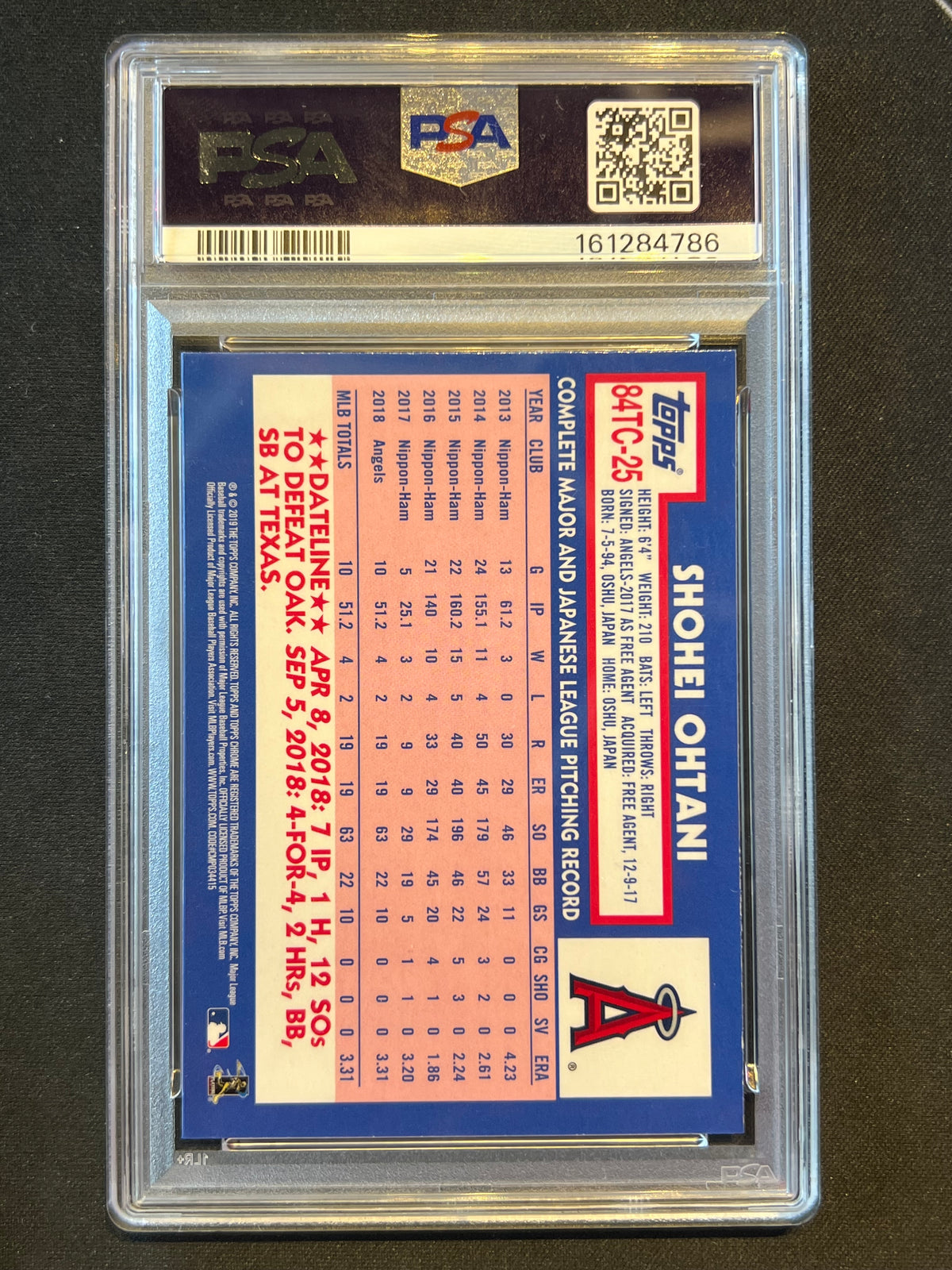 2019 Topps Chrome - 1984 Topps Shohei Ohtani #84TC-25 Refractor PSA 10