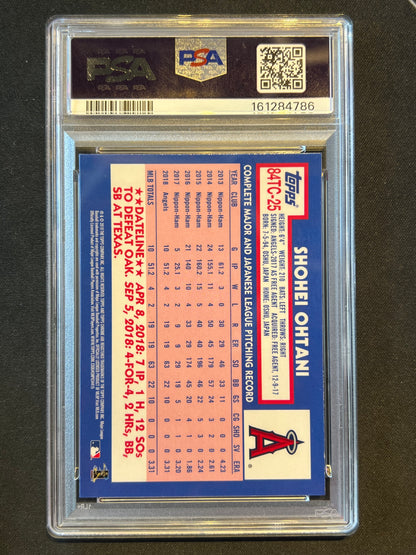 2019 Topps Chrome - 1984 Topps Shohei Ohtani #84TC-25 Refractor PSA 10