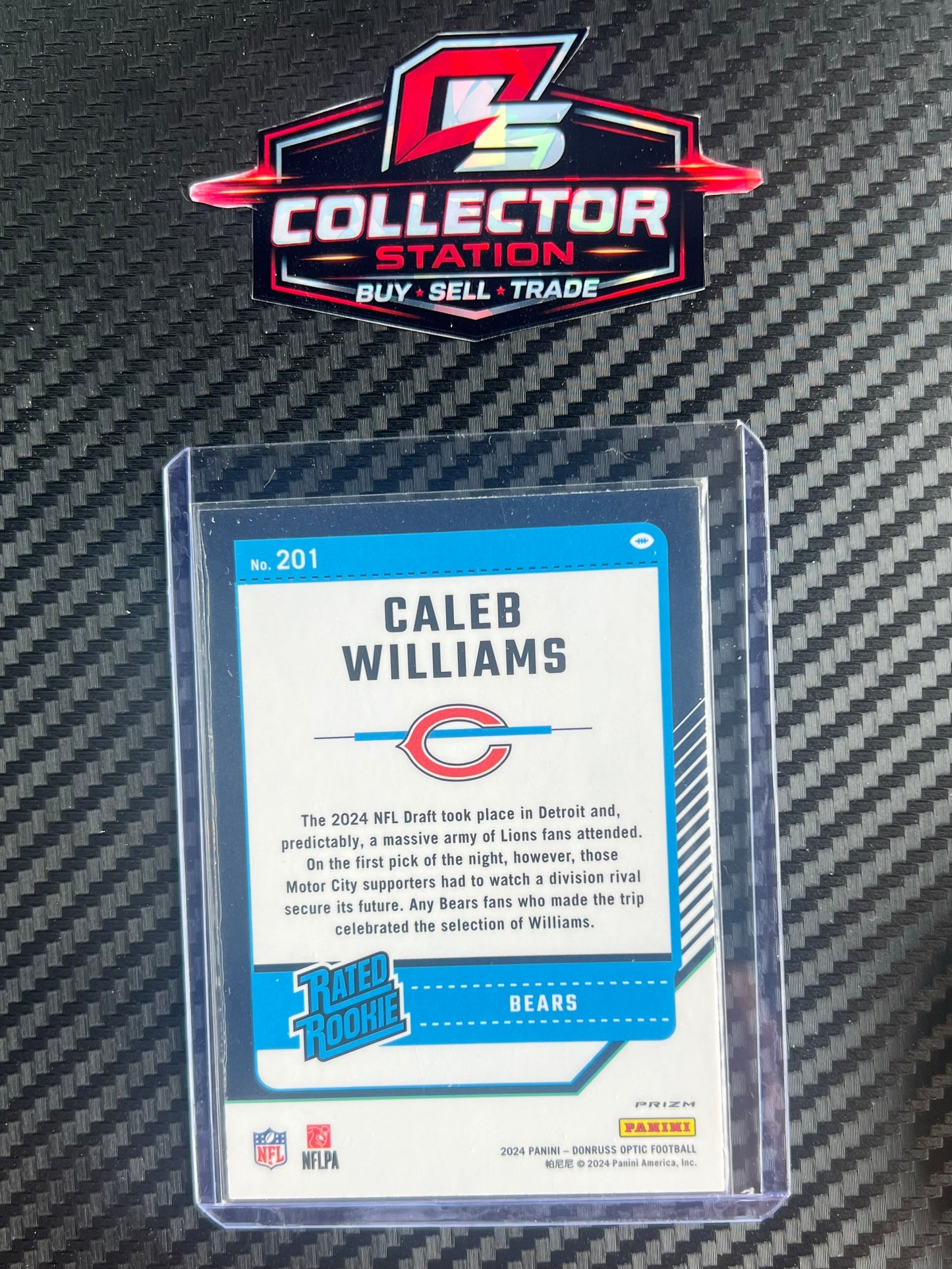 2024 Panini Donruss Optic - Rated Rookie Caleb Williams #201 Pink Prizm (RC)