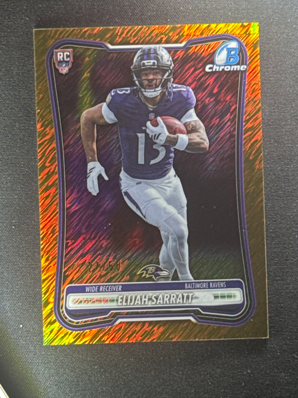 2026 Bowman Football Elijah Sarratt Gold Shimmer /50