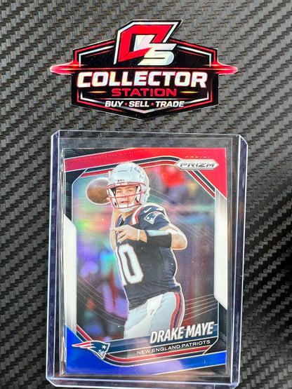 2025 Panini Prizm - Drake Maye #165 Red White & Blue Prizm