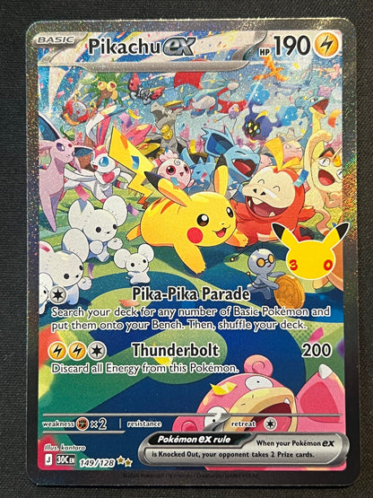 Pikachu ex - 149/128 - ME: 30th Celebration (30C) NM Pokemon