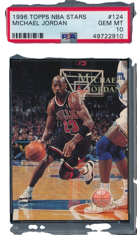 Topps 1996 NBA Stars Michael Jordan #124 Chicago Bulls PSA 10 Gem Mint — normalized