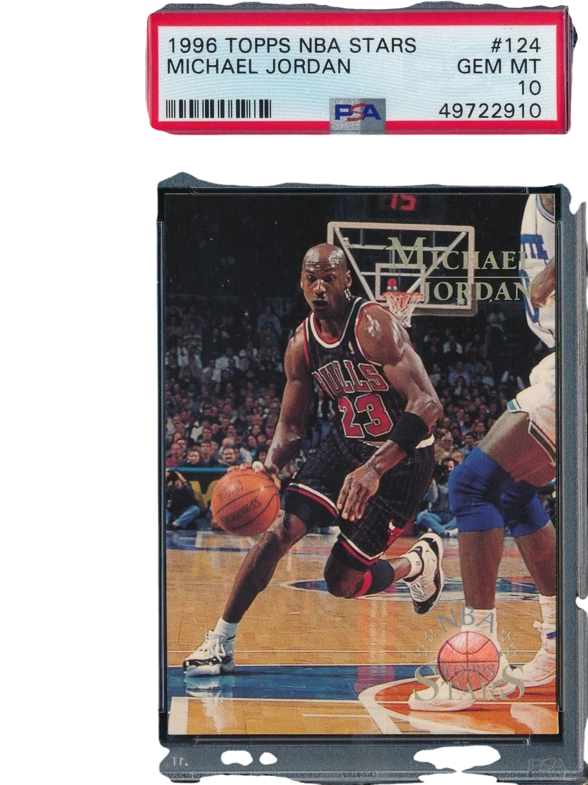 Topps 1996 NBA Stars Michael Jordan #124 Chicago Bulls PSA 10 Gem Mint — normalized