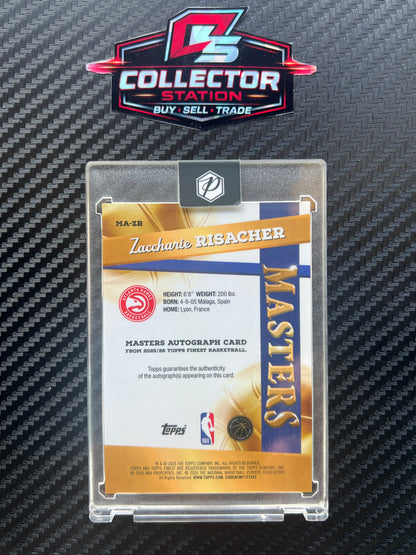 2025-26 Topps Finest Zaccharie Risacher Masters Auto Gold #/50
