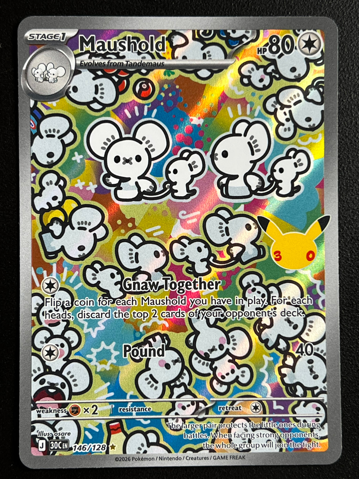 Maushold - 146/128 - ME: 30th Celebration (30C) NM Pokemon