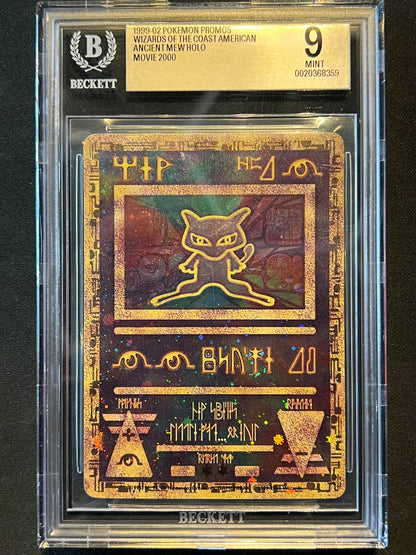 1999-02 Pokemon Promos 2000 Movie WotC American Ancient Mew BGS 9 Beckett