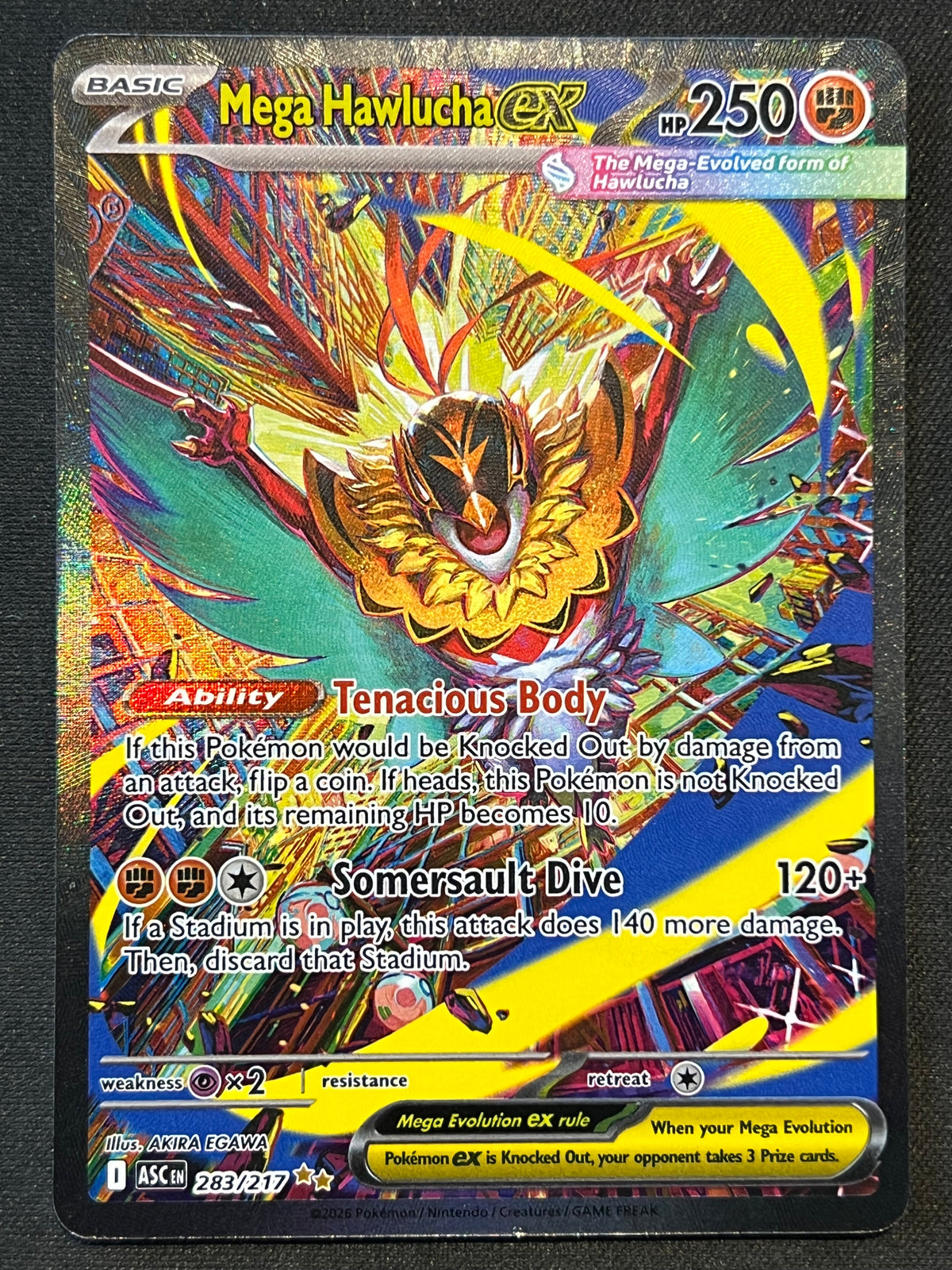Mega Hawlucha ex - 283/217 - ME: Ascended Heroes (ASC) NM Pokemon