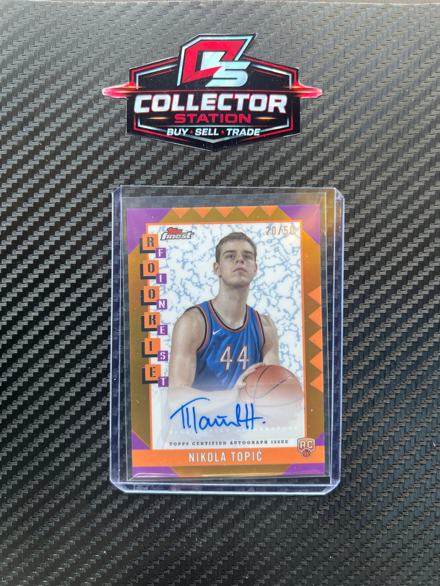 2024-2025 Topps Finest Nikola Topic Gold Auto /50