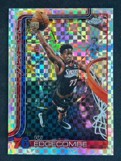 2026 Topps Chrome VJ Edgecombe Philadelphia 76ers RC X-Fractor #153 Rookie