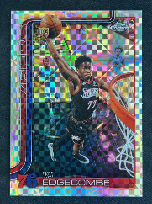 2026 Topps Chrome VJ Edgecombe Philadelphia 76ers RC X-Fractor #153 Rookie