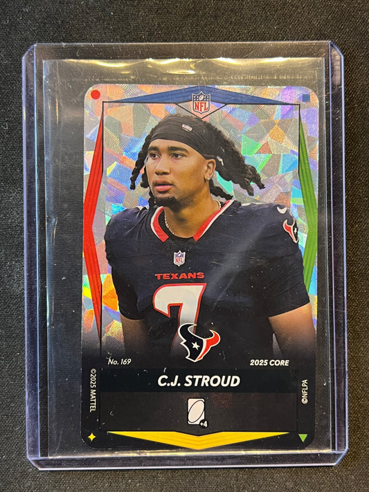 2025 Uno Elite NFL Core CJ Stroud Draw 4 Cracked Ice SSP Texans #169