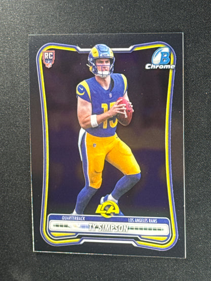 2026 Bowman Football Chrome Ty Simpson Rookie - RC First Available!
