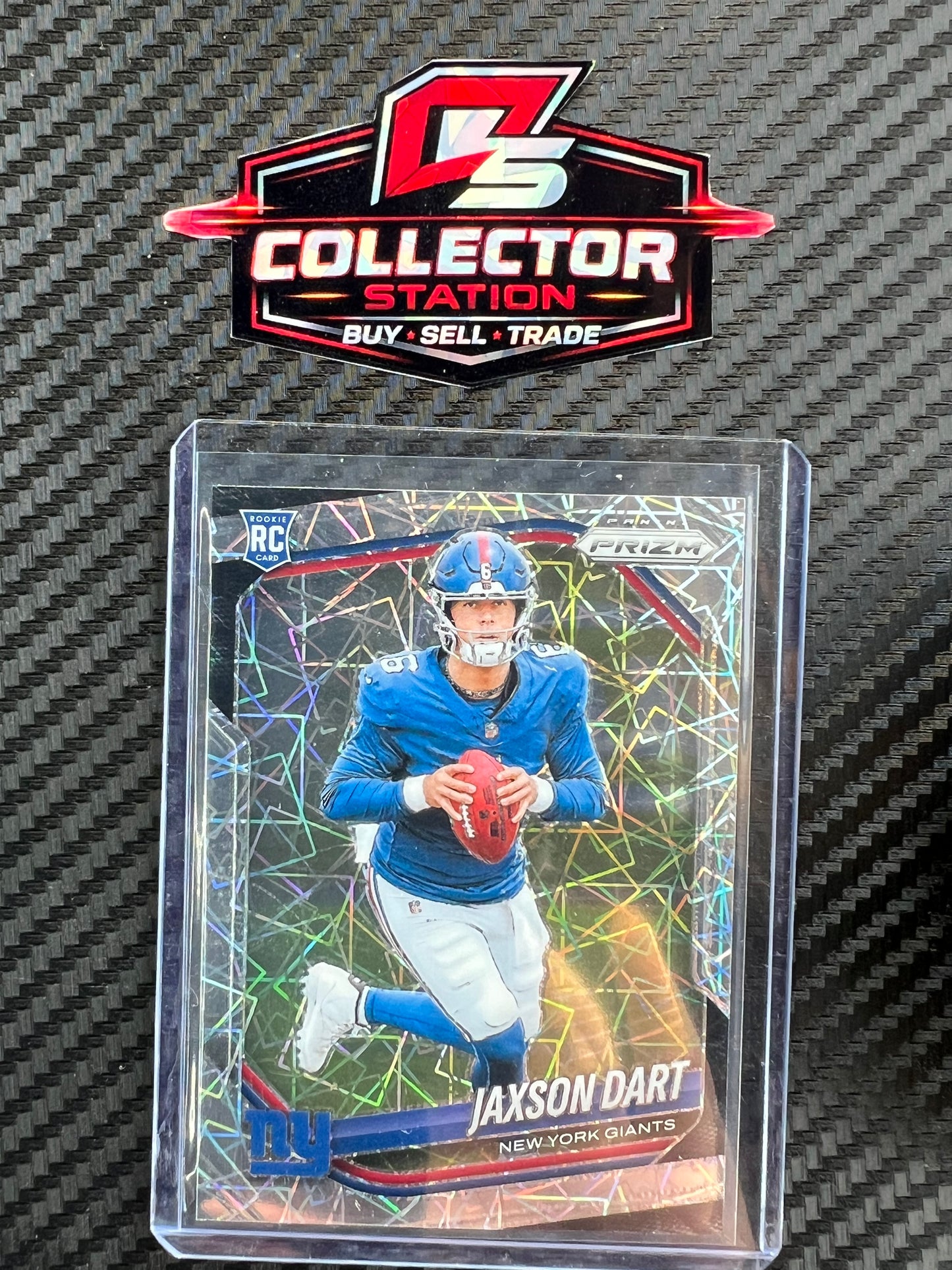 2025 Panini Prizm Jaxson Dart Silver Lazer Rookie Card (RC) Refractor SP #332