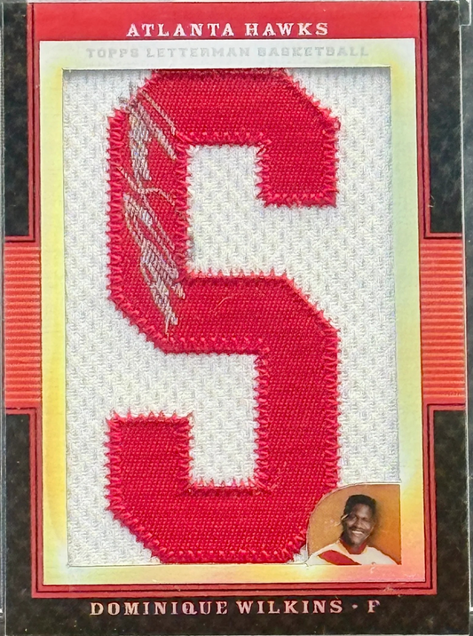 Topps 2008 Letterman NBA Basketball Patch Dominique Wilkins Autograph 11/15 — normalized