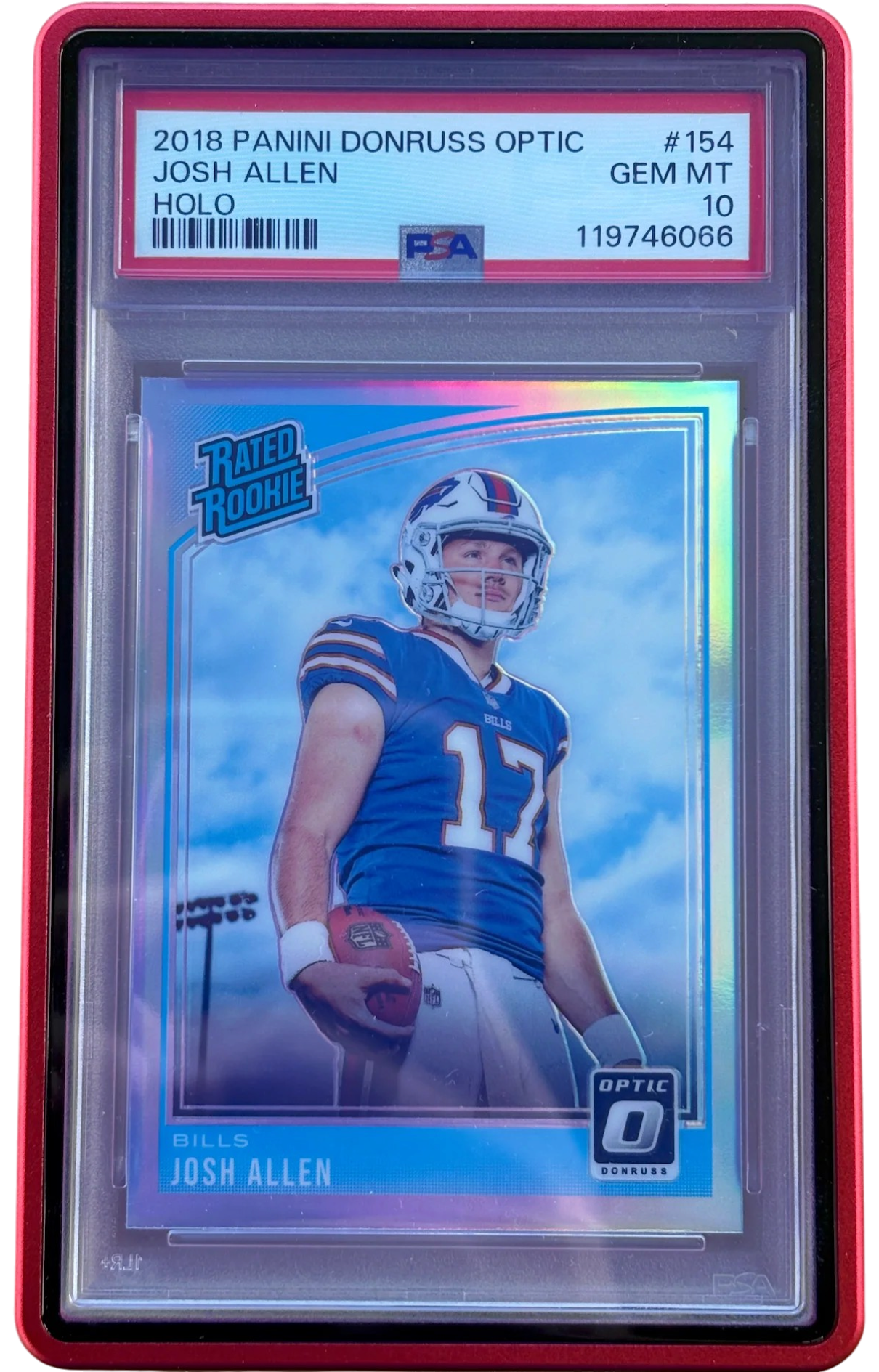 Panini 2018 Optic Holo Rated Rookie #154 Josh Allen (RC) PSA 10 — normalized