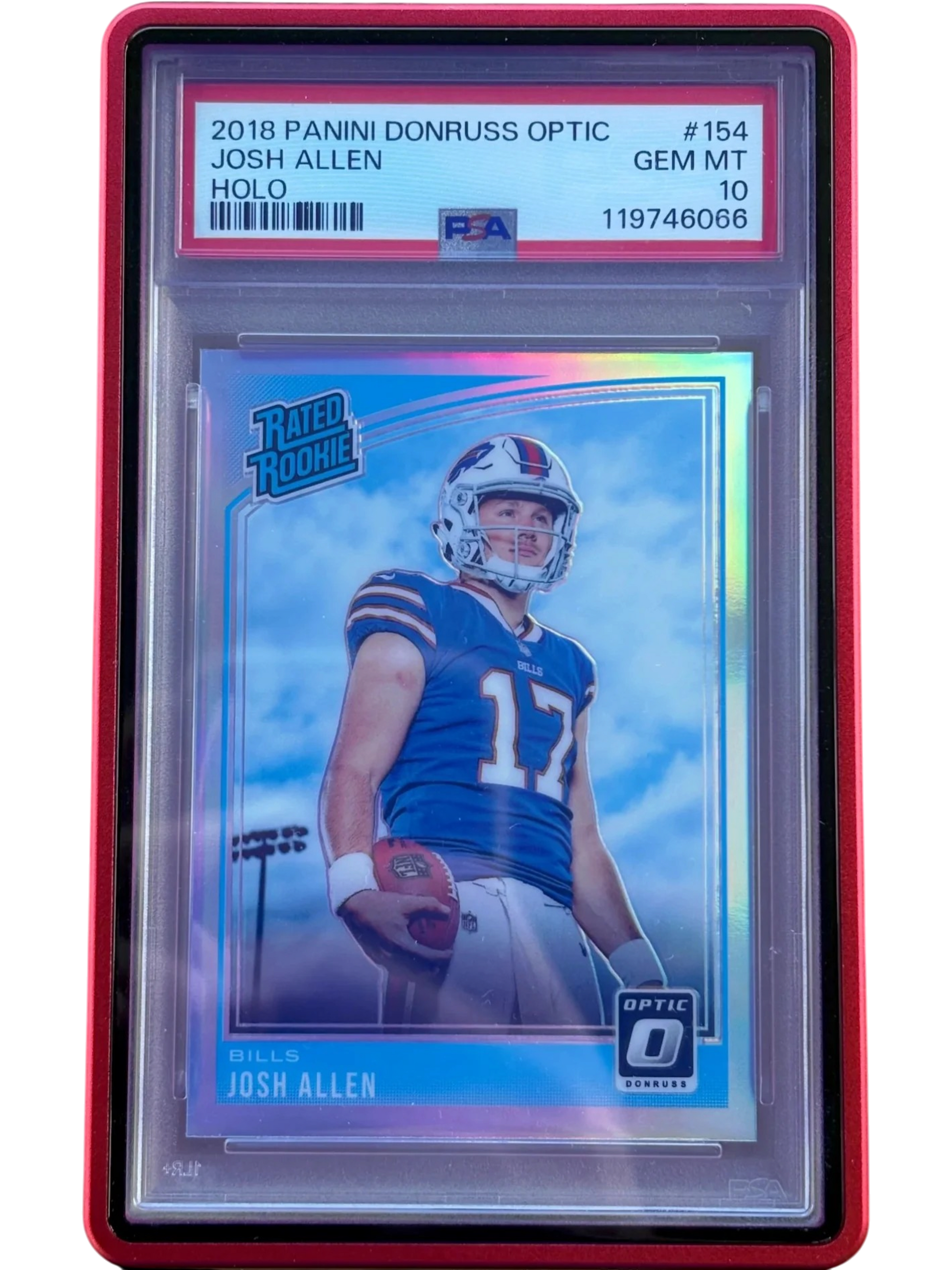 Panini 2018 Optic Holo Rated Rookie #154 Josh Allen (RC) PSA 10 — normalized