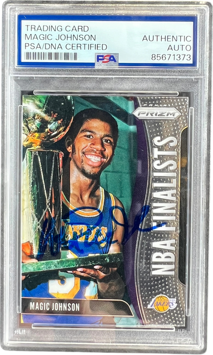 2019-20 Panini Prizm MAGIC JOHNSON Lakers NBA Finalists PSA|DNA Authentic Auto — normalized