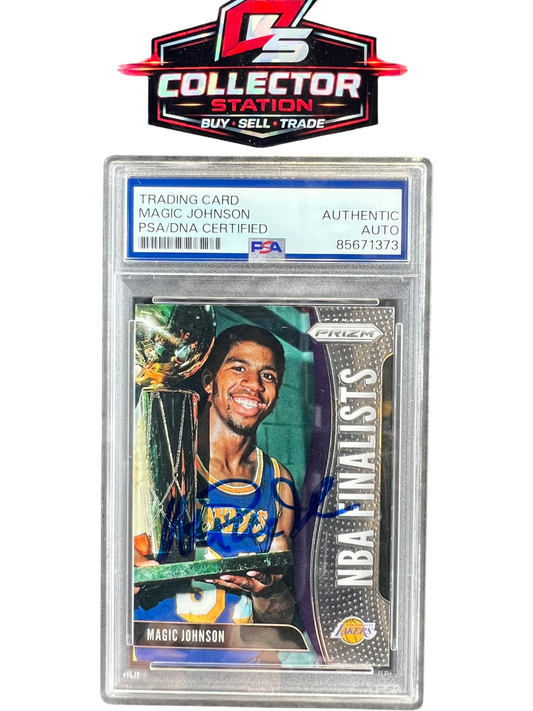 2019-20 Panini Prizm MAGIC JOHNSON Lakers NBA Finalists PSA|DNA Authentic Auto — normalized