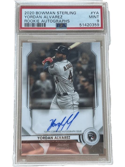 2020 Bowman Sterling Yordan Alvarez #YA Refractor RC Baseball Card — normalized