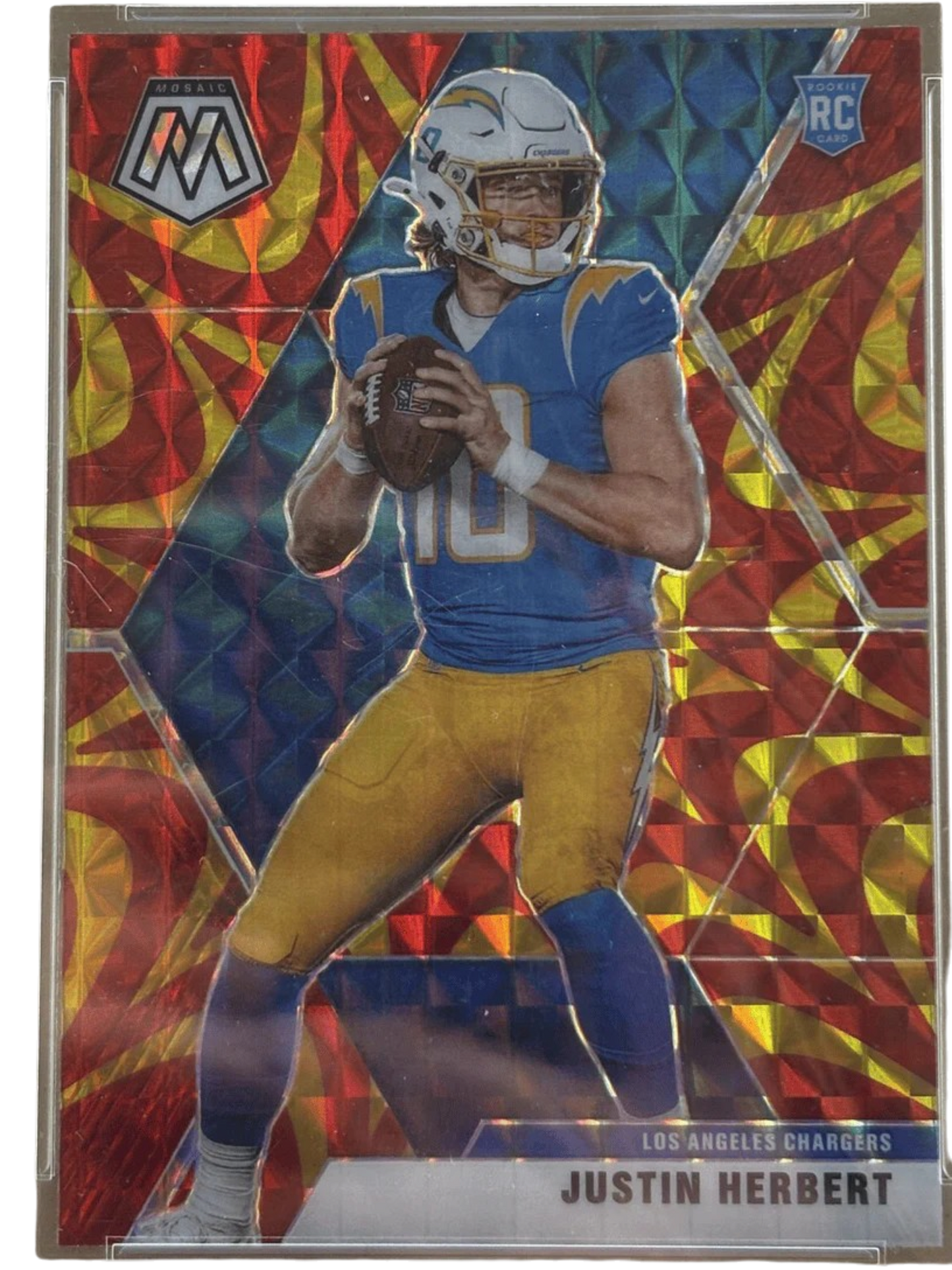 Panini 2020 Mosaic Reactive Gold Justin Herbert #204 RC PSA 10 — normalized