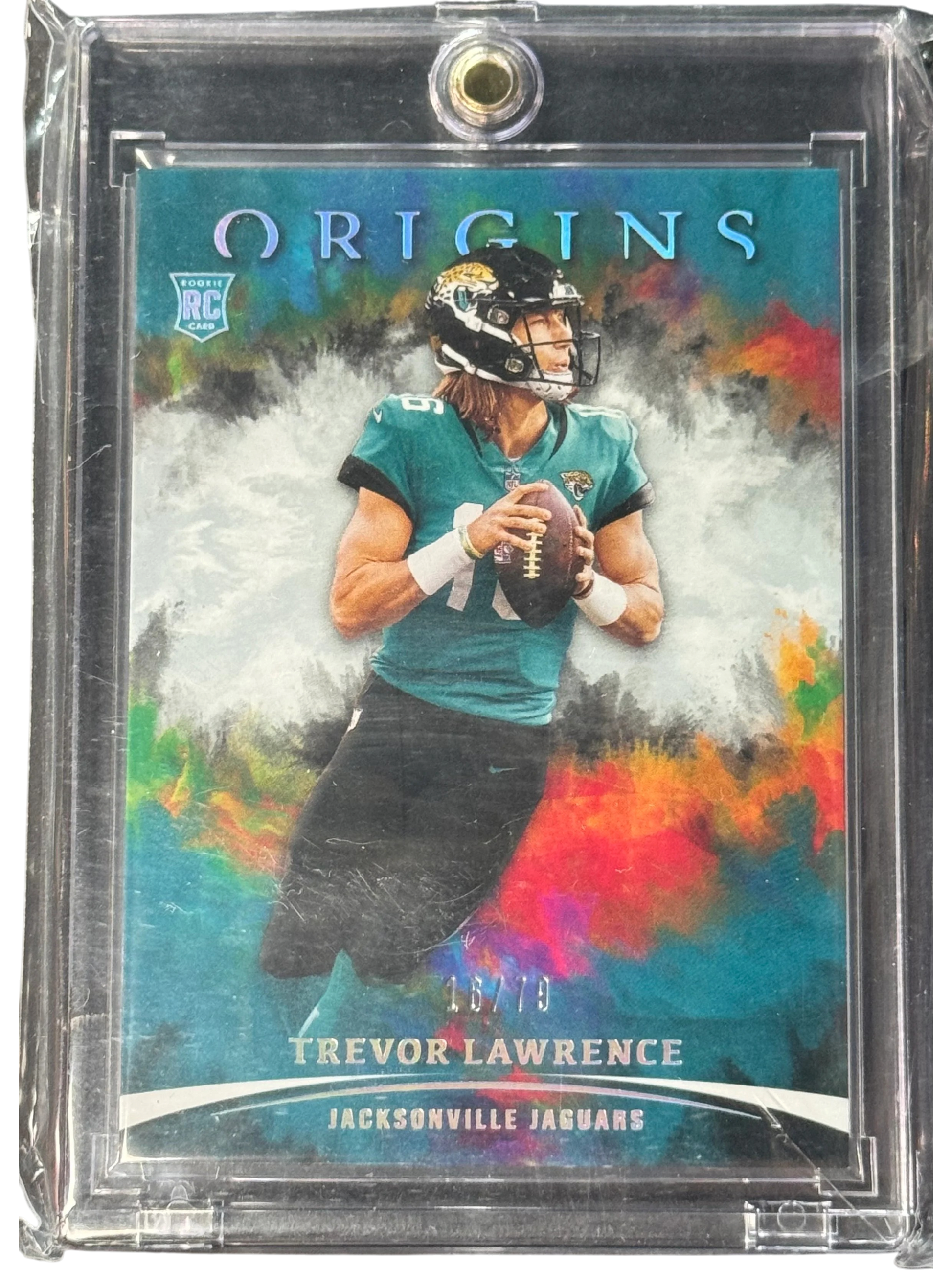 2021 Panini Origins Trevor Lawrence Silver 16/79 Jersey Match Rookie #101 — normalized