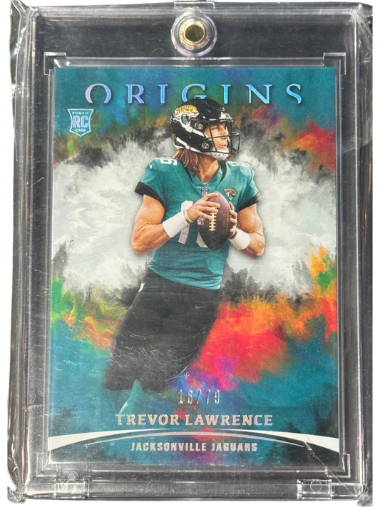 2021 Panini Origins Trevor Lawrence Silver 16/79 Jersey Match Rookie #101 — normalized